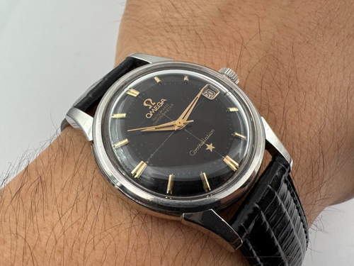 Vintage OMEGA 14393-61 Black Constellation Pie Pan Automatic Cal Ω 561 - 34.5 mm