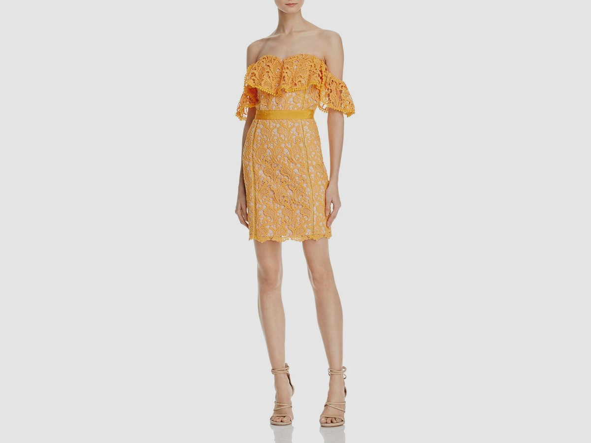 adelyn rae strapless lace dress Jade Woven Lace Tube Dress