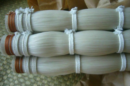 100 g AAA Cabello de Caballo Blanco. Violín Pelos de Arco de Violín, Cola de Caballo Suave Blanca - Imagen 2 de 3
