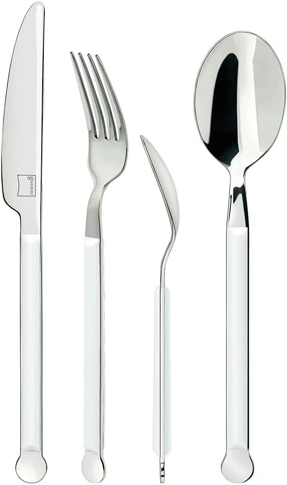 Set Posate 24pz Giannini Inox 18/10 Design Antonella Filippini Colori Assortiti - Immagine 4 di 4