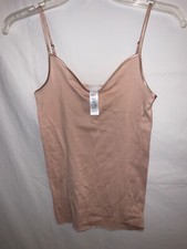 HANRO 1601 Cotton Seamless Camisole Beige Comfort/Soft XS