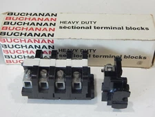 BUCHANAN 0213 TERMINAL BLOCK HEAVY DUTY PHENOLIC 18-6AWG 65AMP 600V - LOT OF 5
