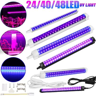 48 LED UV Light Bar Blacklight Fixtures Ultraviolet USB Lamp
