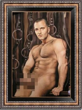Handmade Oil painting Original Art Portrait male men on canvas 24“x36"