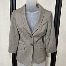 The Limited Tan Taupe Brown Long Sleeve 2-Button Blazer Jacket XS