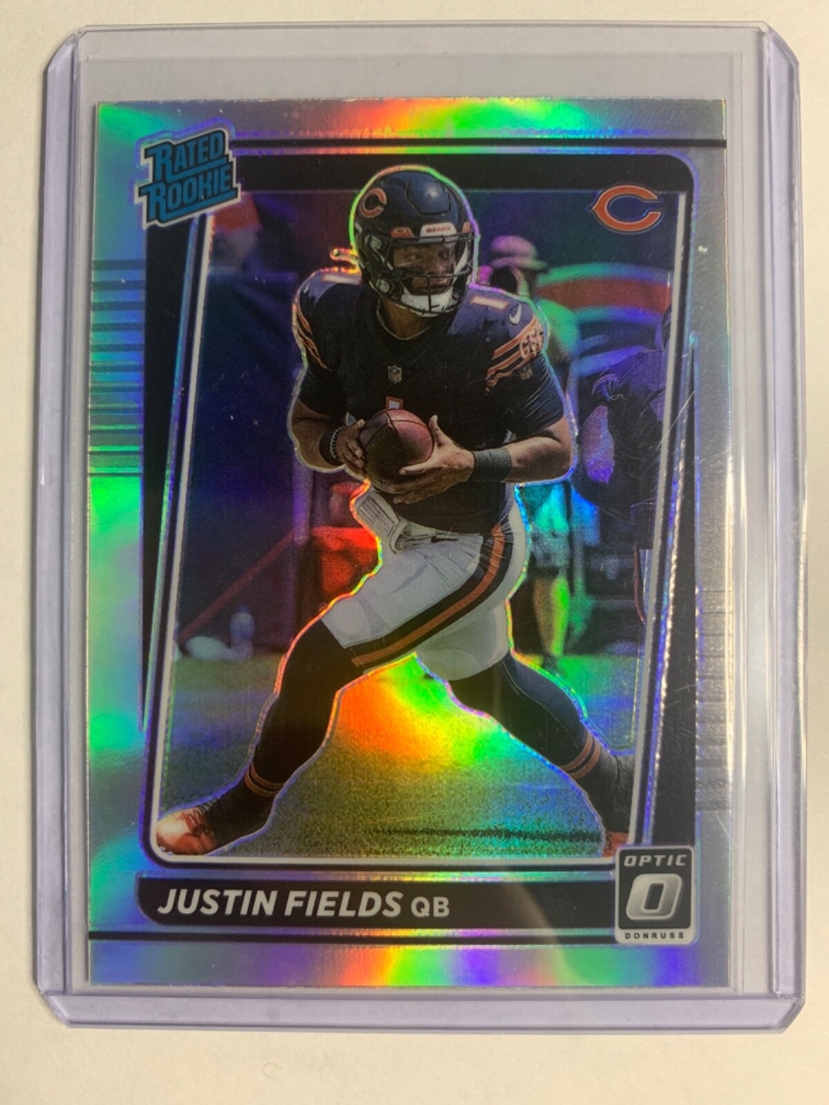 2021 Optic Justin Fields Rated Rookie Silver Prizm #204 RC Chicago Bears