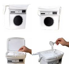 6Ltr Plastic Laundry Washing Up Powder Container Soap Detergents Storage Box Lid