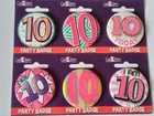 GIRLS AGE 10 BADGE 10TH BIRTHDAY PARTY GIFT