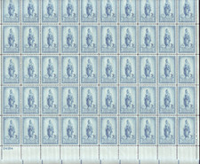 #989 FREEDOM STATUE CAPITOL DOME. MINT SHEET.  F-VF NH. BCV $15