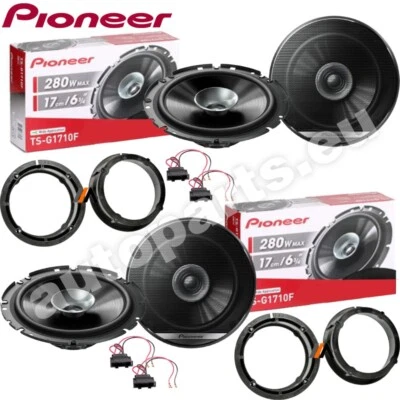 Set 4 Haut Parleur Pioneer avant et Arrière pour VW Passat à Partir De 1996 2005 - Photo 1/4
