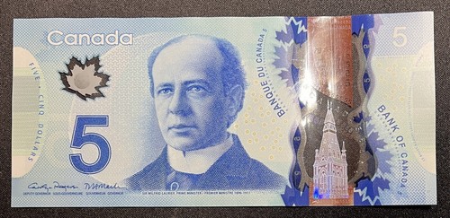 CANADA 2013 - $5, Wilfred Laurier (Rogers/Macklem) - Series #INY6724716