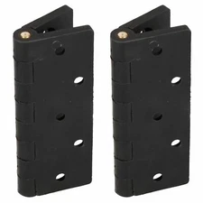 2 Pack Black Polymide Hinge Reinforced Plastic 67x102mm Italian Made Industrial