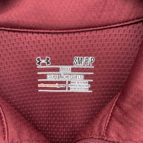 Under Armour kleine kastanienbraune Ganzjahresausrüstung lose 1/4 Reißverschluss Überziehbar D2 - Bild 2 von 8