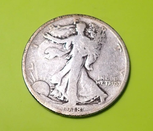 1918 -P Walking Liberty Half Dollar   - VG + # 1300