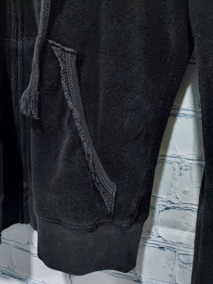 Juicy Couture Niños Niñas Adolescentes Sudadera Chaqueta Terciopelo Sudadera con Capucha Y2K Negra Grande L Foto 4 de 4