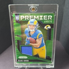 2024 Panini Prizm Neon Green Pulsar Blake Corum Rams RC #PJ-BCM