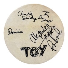 TOY English Indie Rock Band Authentic Signed Tambourine FULL SIGNING DETAILS