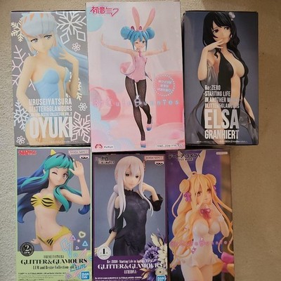 Hatsune Miku, Urusei Yatsura, Re:Zero, Date A Live Figures Lot - Bundle Set