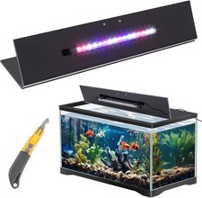Aquarium Lids Polycarbonate Canopy W/ LED Light 29 x 11.38 x 0.12 Inch