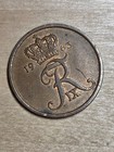 Denmark 5 ore coin, 1963. KM# 848, bronze. Crowned monogram of King Frederik IX. — photo 1