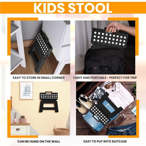 Utopia Home Folding Step Stool - (Pack of 1) Foot 9 Inch 1), Black - Picture 6 of 8