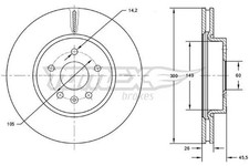 2x TOMEX brakes Disque de frein Avant pour OPEL Mokka / Mokka X (J13) 300mm