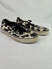 Cow print Vans Women s 8.5 Distressed Worn Grunge
