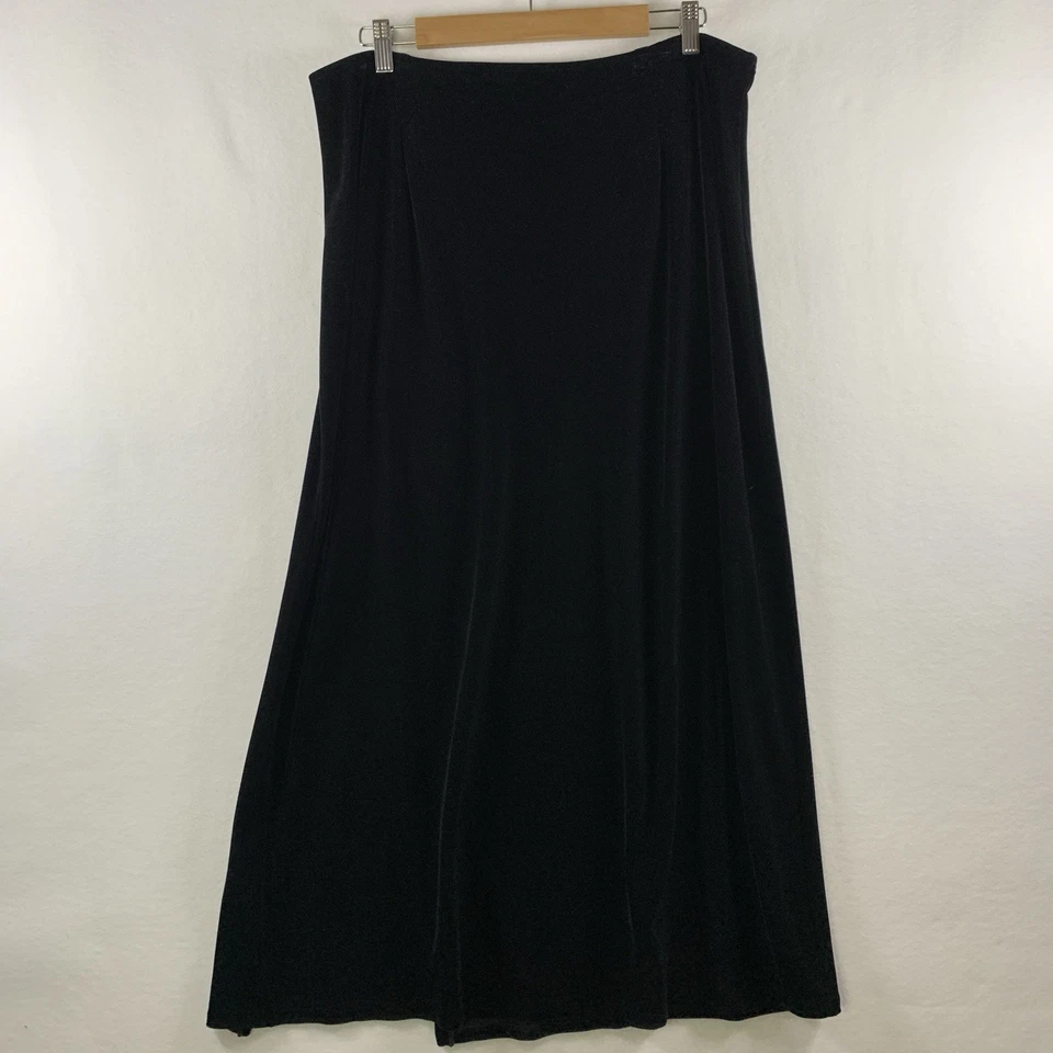 Maxi Falda Mujer Terciopelo Abertura Talla XL Negra Caprichosa Bruja Formal Evento Vacaciones Foto 3 de 4