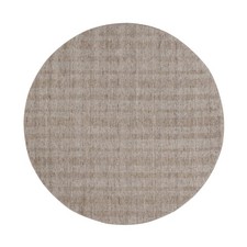 4'10"x4'10" Brown Hand Loomed Salt and Pepper Design Pure Wool Round Rug R91653