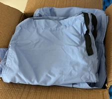 BOX OF24 MEDLINE ANGELSTAT M600NTHL-CA LARGE UNISEX SCRUB PANTS CEIL BLUE