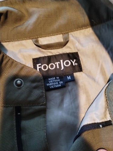 Footjoy Uomo M 1/4 Zip Pullover Giacca Antivento Pioggia Manica Lunga Performance Verde - Foto 3 di 15