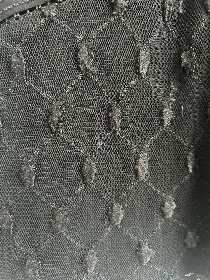 Vtg Y2K Lace Top Black Empire Blouse LG Coquette  Whimsigoth Twilight Charmed - Image 4 of 4