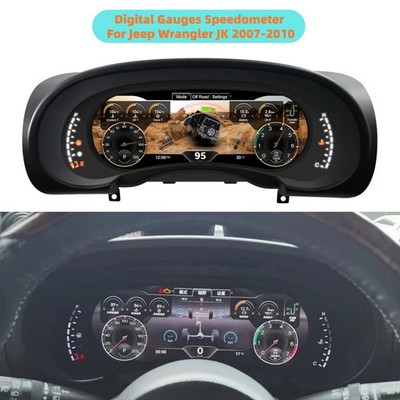 12.3'' Digital Instrument Cluster For JEEP Wrangler 2007-10 Speedometer Dashboard