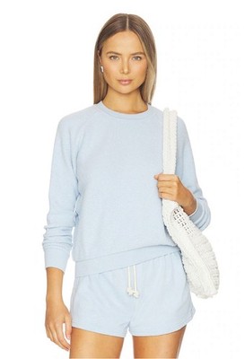 Perfect White Tee Tyler Sweatshirt 100% Cotton Terry Baby Blue Made USA Small S