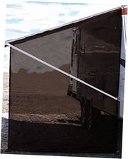 RV Awning Side Sun Shade 9'X7'  Mesh Screen Sunshade Complete 9' x 7' Brown