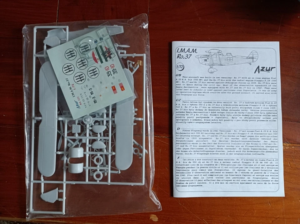 Azur Imam Ro 37  1/72 Regia Aeronautica  Sigillato Sealed Regia Aeronautica - Immagine 2 di 2