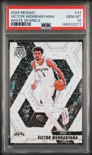 2024 PANINI MOSAIC WHITE SPARKLE #31 VICTOR WEMBANYAMA PSA 10