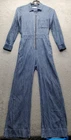 Madewell Jumpsuit Womens S Blue Denim Wide Leg Utility Workwear Zip Front G8502