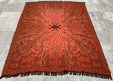 Vintage Paisley Shawl, Women Fashion Shawl, Pure Woolen Scarf, 4x5 ft.