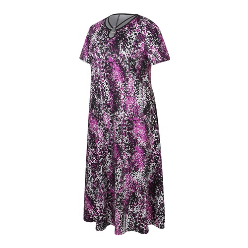 UK Women Plus Size Leopard Print T-Shirt Dress Holiday Beach Kaftan Maxi Dress - Picture 6 of 13