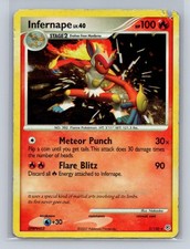 Infernape 5/130 Holo Rare Diamond & Pearl Pokemon Damaged