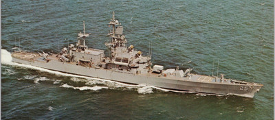 Postcard USS Bainbridge CGN25 Nuclear Powered Guided Missile Cruiser