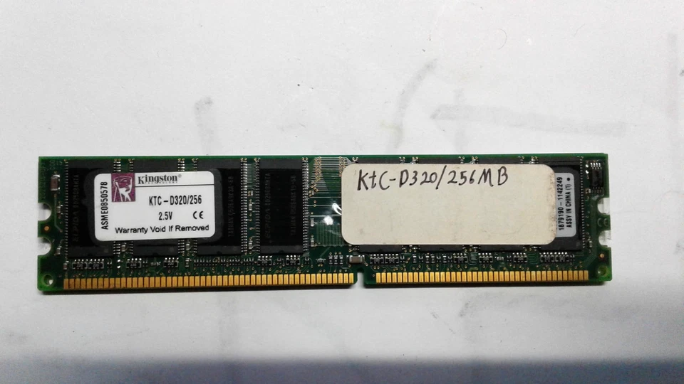 2Pcs 256Mb PC-2700 (DDR-333) ECC Unbuffered RAM MEMORY (KTC-D320/256) - Image 2 of 3