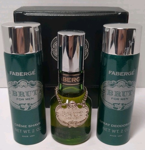 VTG Brut Faberge Three Piece Gift Set With Original Case **PLEASE READ**