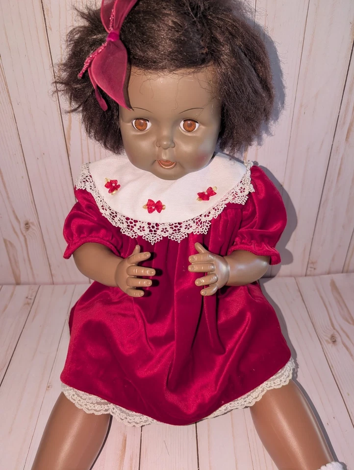 Muñeca Horsman Thirstee Walker 1964 de colección niño pequeño TB-26 afroamericano sediento Foto 4 de 4