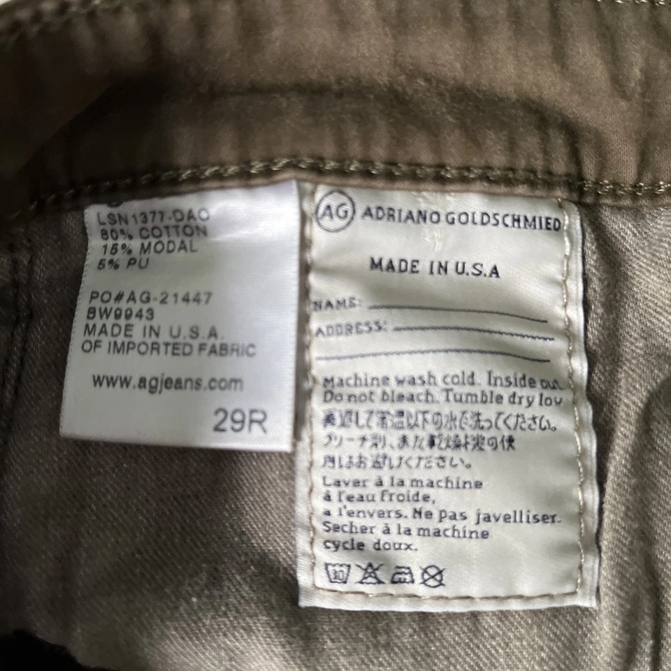 Pantalones de mezclilla para mujer Adriano Goldschmeid 29R marrón al tobillo Stevie Foto 3 de 4