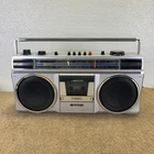 VINTAGE 80's Sanyo Boombox M9705A Cassette AM/FM Boombox Ghetto Blaster Working