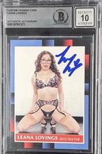 Leana Lovings Signed Custom Trading Card BAS Beckett COA Autograph Grade 10