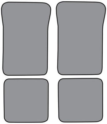 For 92-93 DeVille 2DR Coupe Front Wheel Drive Floor Mat 4pc 801 Black Cutpile