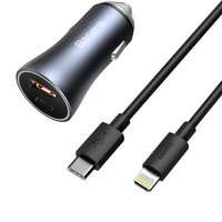 Schnelles Usb-C-AutoladegeräT, 40 W, USB Pd, Qc, Scp, Fcp, AFC + Usb-C-Kabel - L
